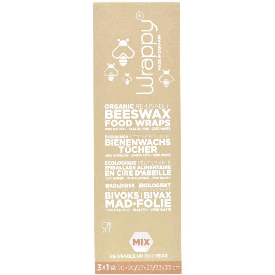 Wrappy Wrappy Mix 3er Set, Bienenwachstcher