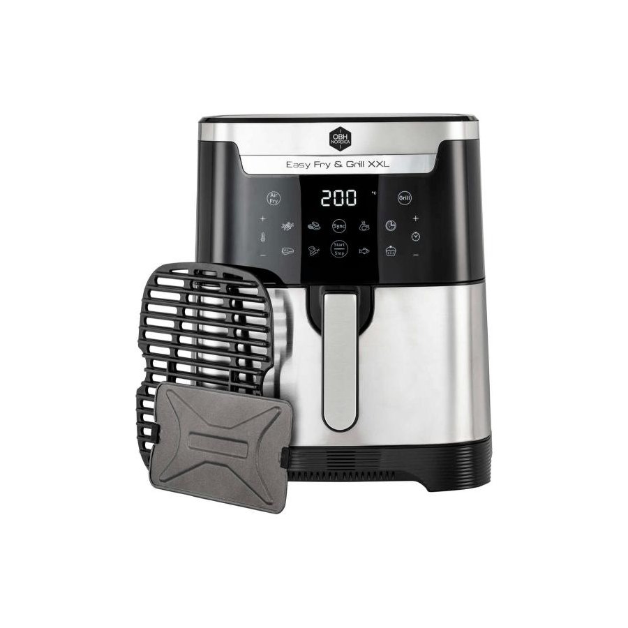 OBH Nordica Easy Fry & Grill Airfryer 2-i-1 6,5 L, Rustfrit Stl