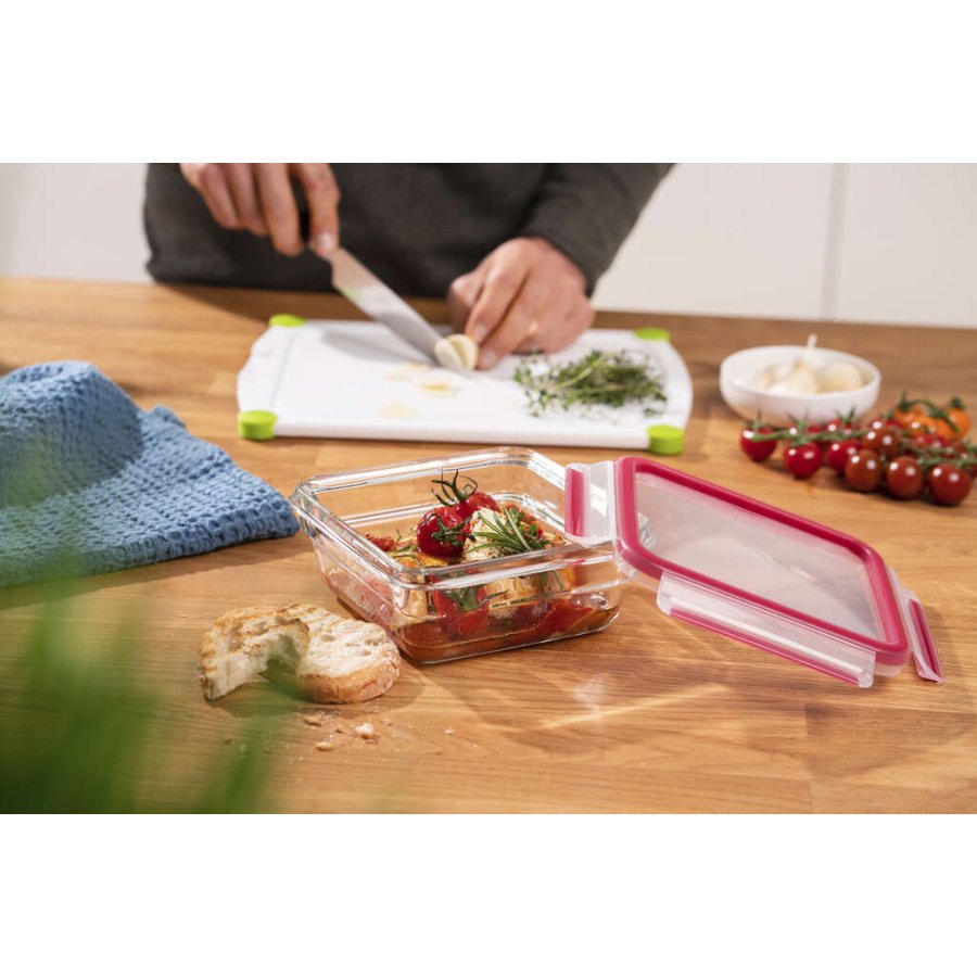 Tefal Masterseal Glas Husholdningsbox 3 stk, Rd