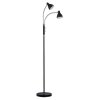 Halo Design Hudson Stehlampe 2 Arme H120 cm, Schwarz