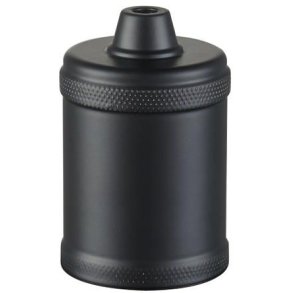 Halo Design Fassung Raw, Schwarzes Metall