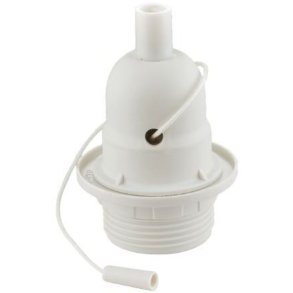 Halo Design Kunststoff-Fassung mit Schnurschalter, Weiß