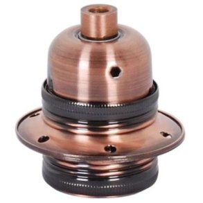 Halo Design Combi Fassung mit berwurfmutter, Antikes Kupfer