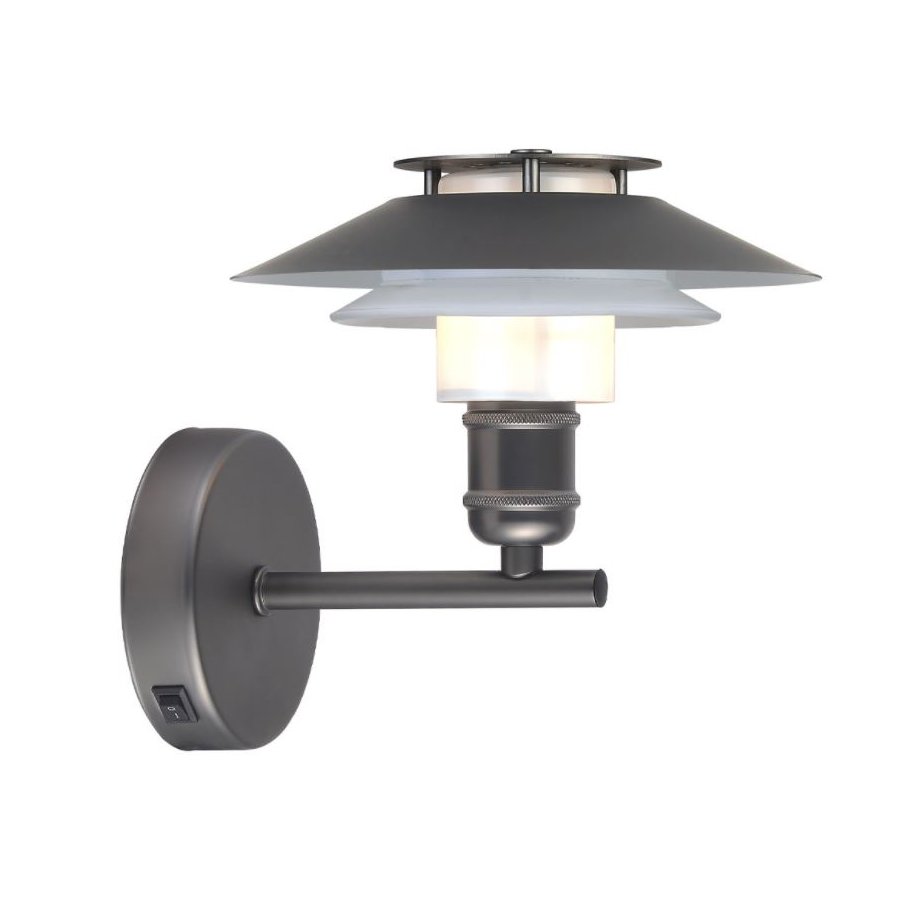 Halo Design 1123 Wandlampe 18 cm, Gun-Black