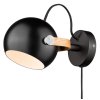 Halo Design D.C Wandlampe 12 cm, Schwarz/Eiche