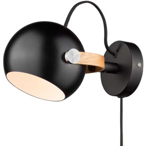 Halo Design D.C Væglampe Ø12 cm, Sort/Eg