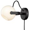 Halo Design D.C Opalic Wandlampe 12 cm, Opal/Eiche Schwarz