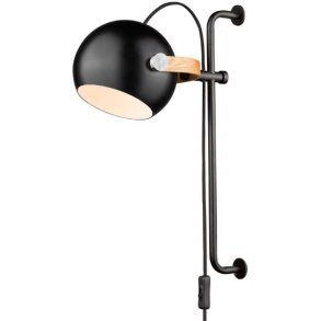 Halo Design D.C Væglampe Ø18 cm, Sort/Eg