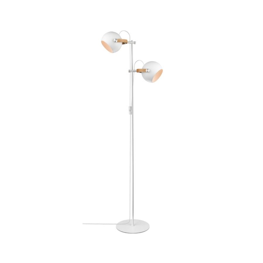 Halo Design D.C Stehlampe 2 Arme 18 cm, Wei/Eiche