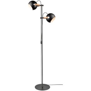 Halo Design D.C Gulvlampe 2 Arme Ø18 cm, Sort/Eg