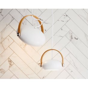 Halo Design D.C Pendel Ø26 cm, Hvid/Eg