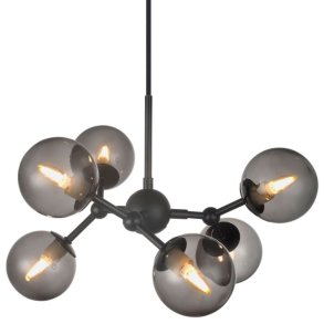 Halo Design Atom Lysekrone Ø45 cm, Smoke