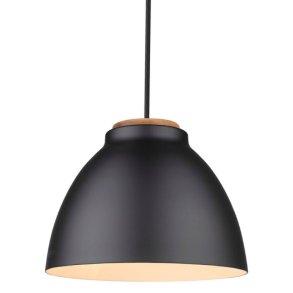 Halo Design Nivå Pendel Ø24 cm, Sort/Træ