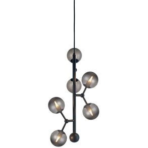 Halo Design Atom Vertical Kronleuchter 30 cm, Smoke