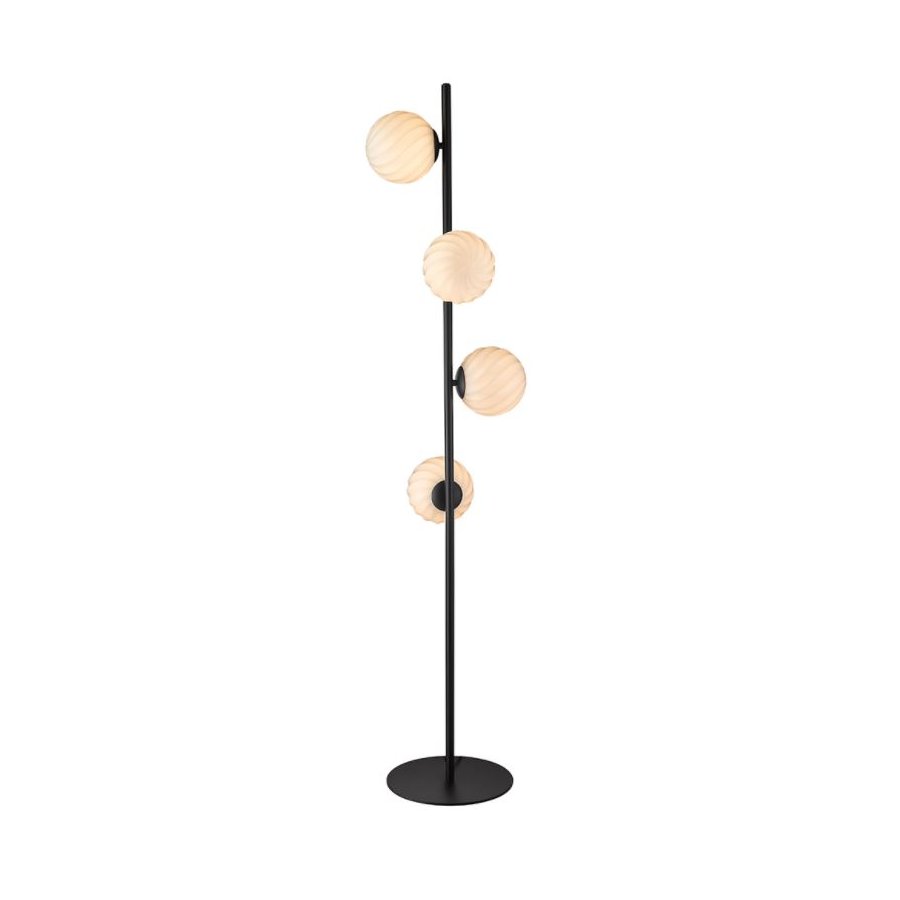 Halo Design Twist 4 Stehlampe 30 cm, Opal/Schwarz