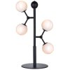 Halo Design Atom Tischlampe H52 cm, Opal/Schwarz