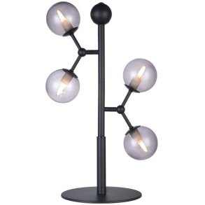 Halo Design Atom Tischlampe H52 cm, Smoke/Black