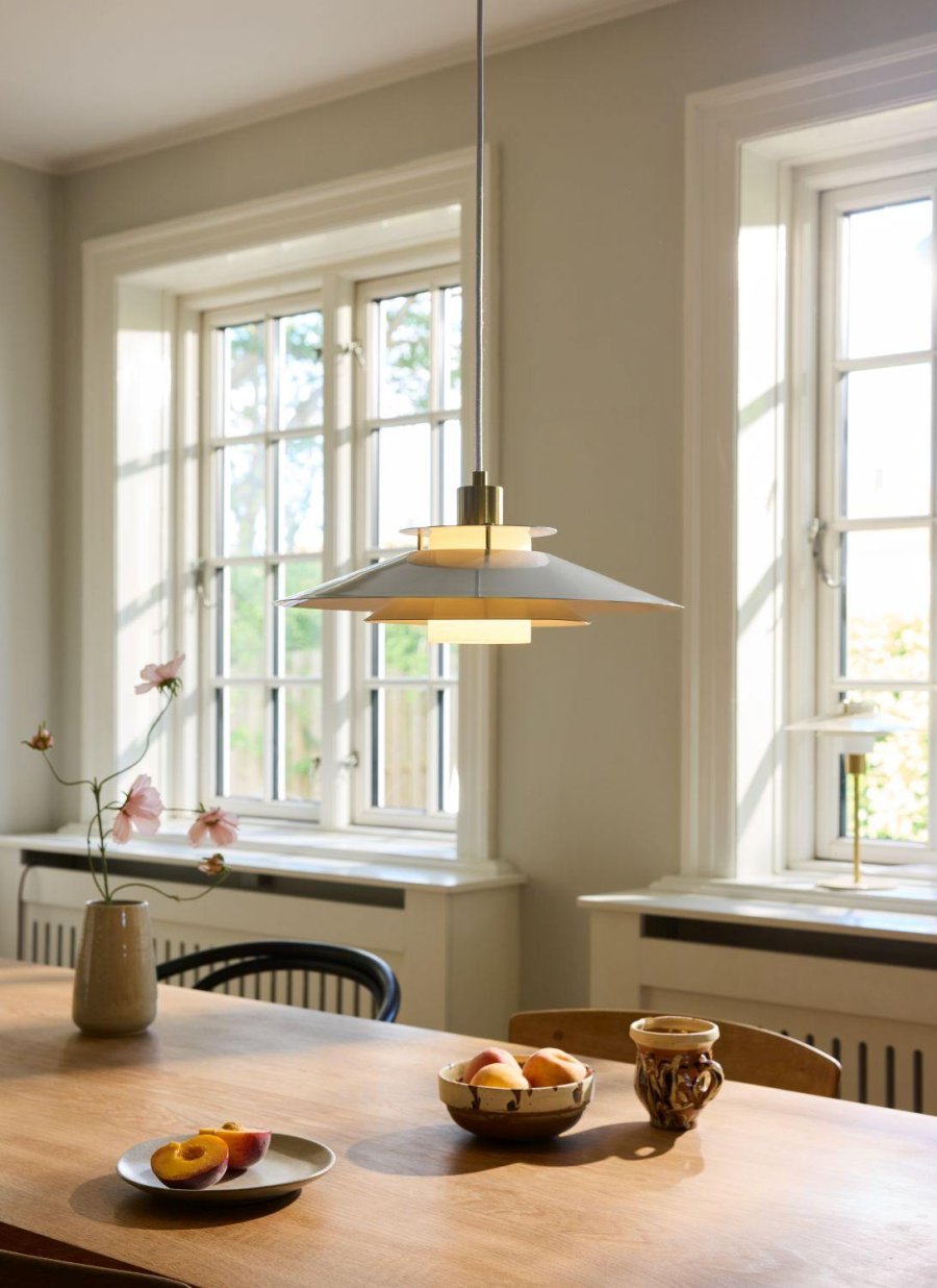 Halo Design Rivoli Pendelleuchte Ø40 cm, Hellgrau