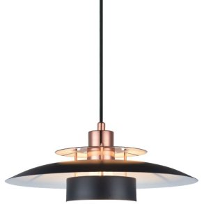 Halo Design Srup Pendelleuchte 40 cm, Schwarz/Kupfer