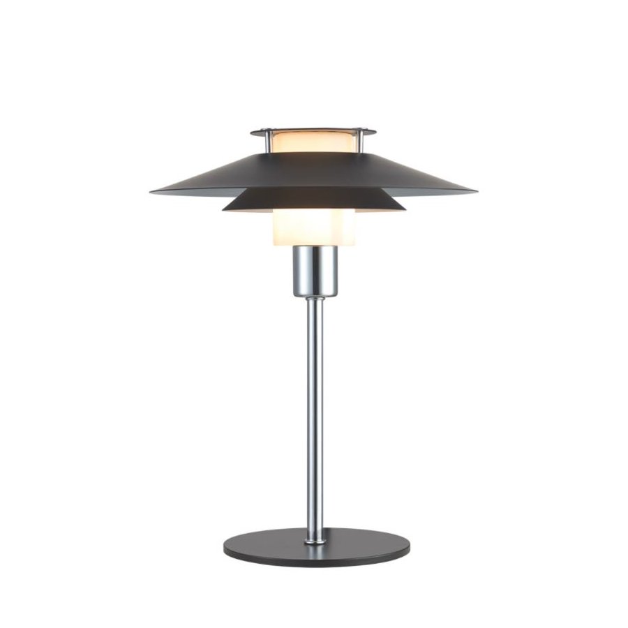 Halo Design Rivoli Tischlampe H33 cm, Schwarz/Chrom