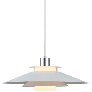 Halo Design Rivoli Pendelleuchte 40 cm, Wei/Chrom