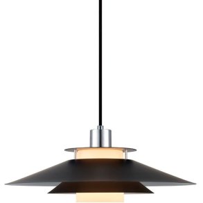 Halo Design Rivoli Pendelleuchte 40 cm, Schwarz/Chrom