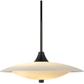 Halo Design Baroni Pendelleuchte 40 cm, Opal/Schwarz