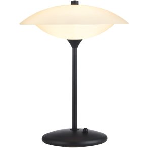 Halo Design Baroni Tischlampe H40 cm, Opal/Schwarz