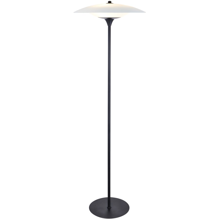 Halo Design Baroni Stehlampe H150 cm, Opal/Schwarz