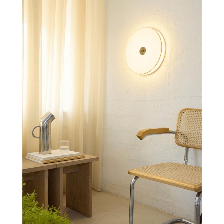 Halo Design Shade Deckenleuchte LED 40 cm, Creme/Messing