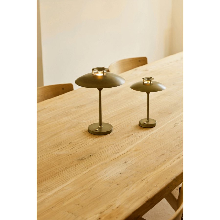 Halo Design Mini Stepp 1-2-6 Kabellose Tischlampe LED H23 cm, Antikes Messing