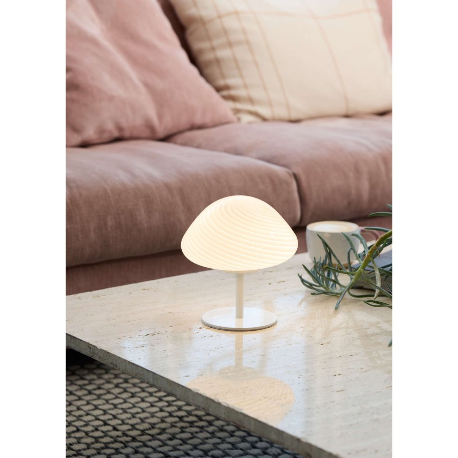 Halo Design Mini Mush Bordlampe H17 cm, Hvid/Opal