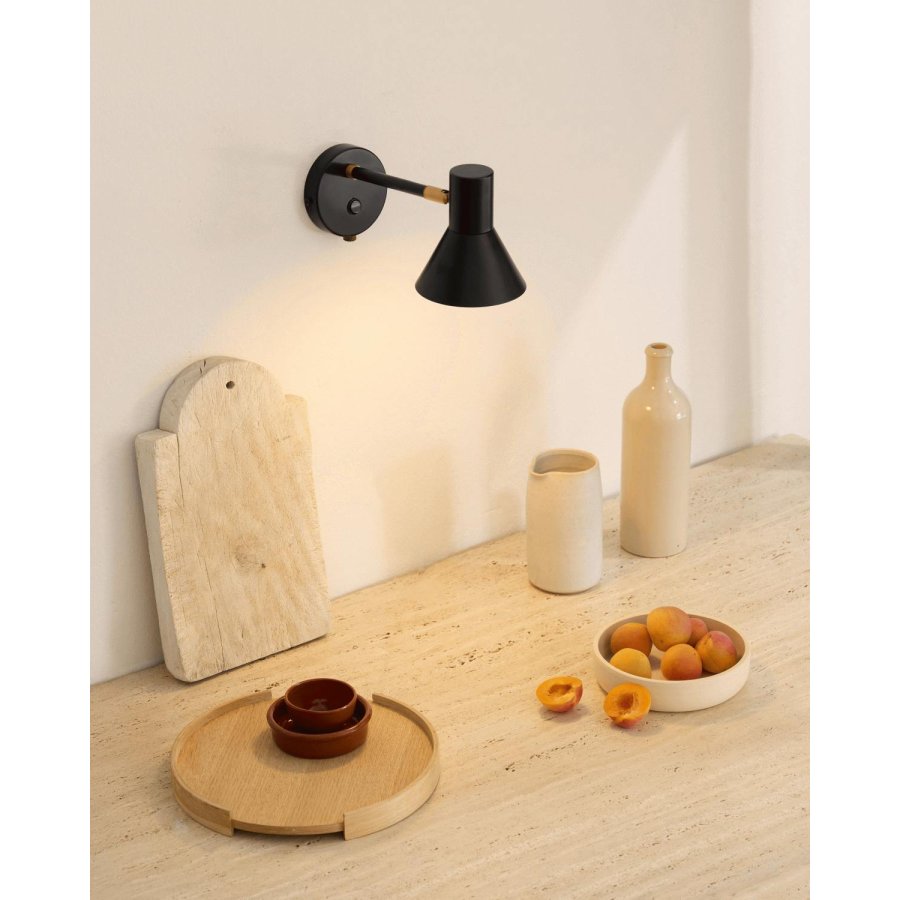 Halo Design Style Wandleuchte 15,5 cm, Schwarz