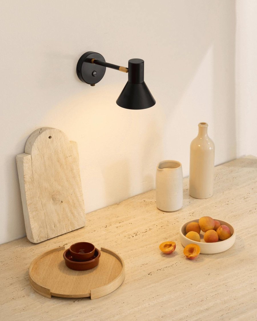 Halo Design Style Wandleuchte 15,5 cm, Schwarz