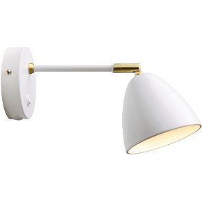 Halo Design Room Wandlamp 23,3 cm, Wit/Messing