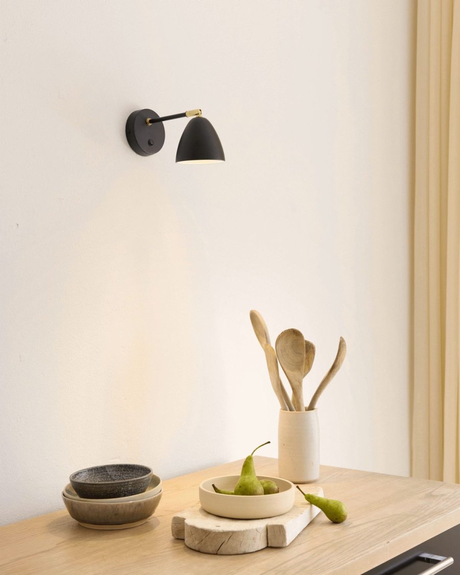 Halo Design Room Wandleuchte 23,3 cm, Schwarz/Antik