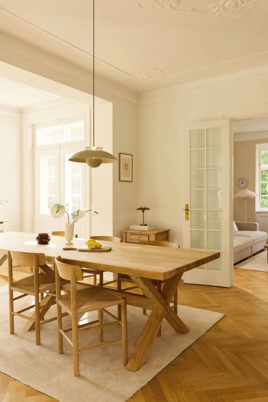 Halo Design Stepp Pendelleuchte LED 46 cm, Creme