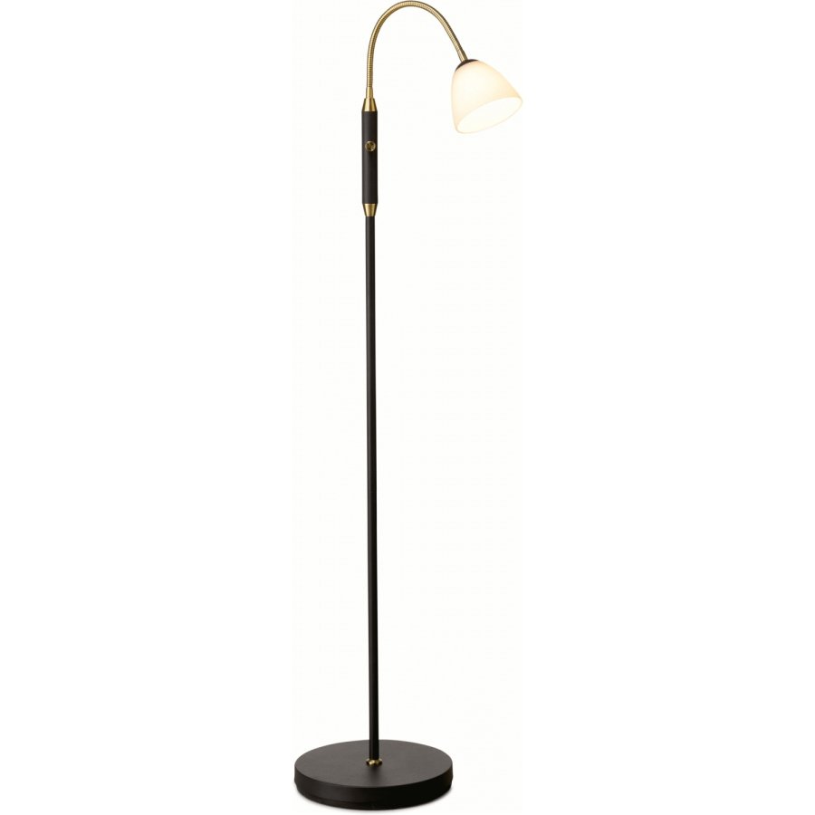 Halo Design Lucid Stehlampe LED H140 cm, Schwarz/Antik