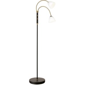 Halo Design Lucid Vloerlamp met 2 Armen LED H140 cm, Zwart/Antiek