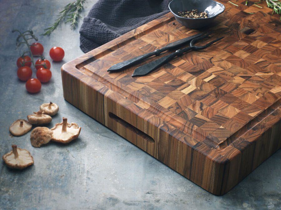 Teakhaus The Butcher Block Collection Schneidebrett 50,8 cm, Teakholz