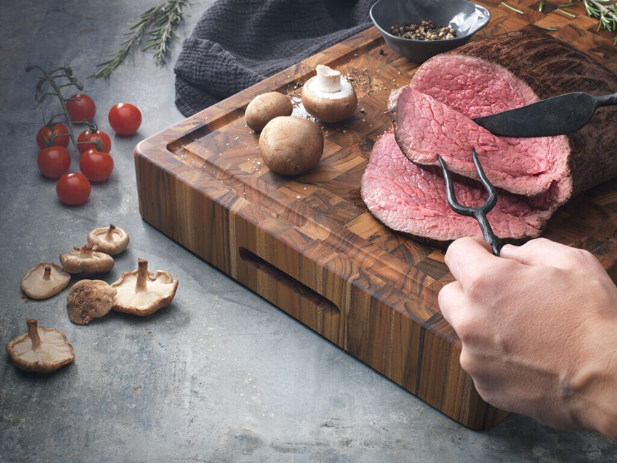 Teakhaus The Butcher Block Collection Skrebrt 50,8 cm, Teaktr