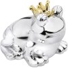 Zilverstad Spardose Frosch H9 cm, Silbernes Finish