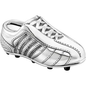 Zilverstad Spardose Fuballschuh H6 cm, Silbernes Finish