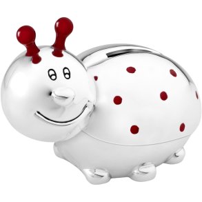 Zilverstad Spardose Marienkfer H8,2 cm, Silbernes Finish