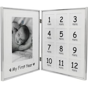 Zilverstad Fotorahmen Erstes Jahr 26x20,7 cm, Silbernes Finish