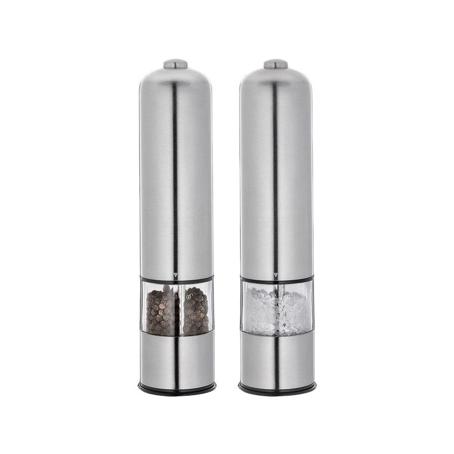 Cilio Bergamo Elektrisches Salz- und Pfefferm&uuml;hlenset H23 cm, Stahl