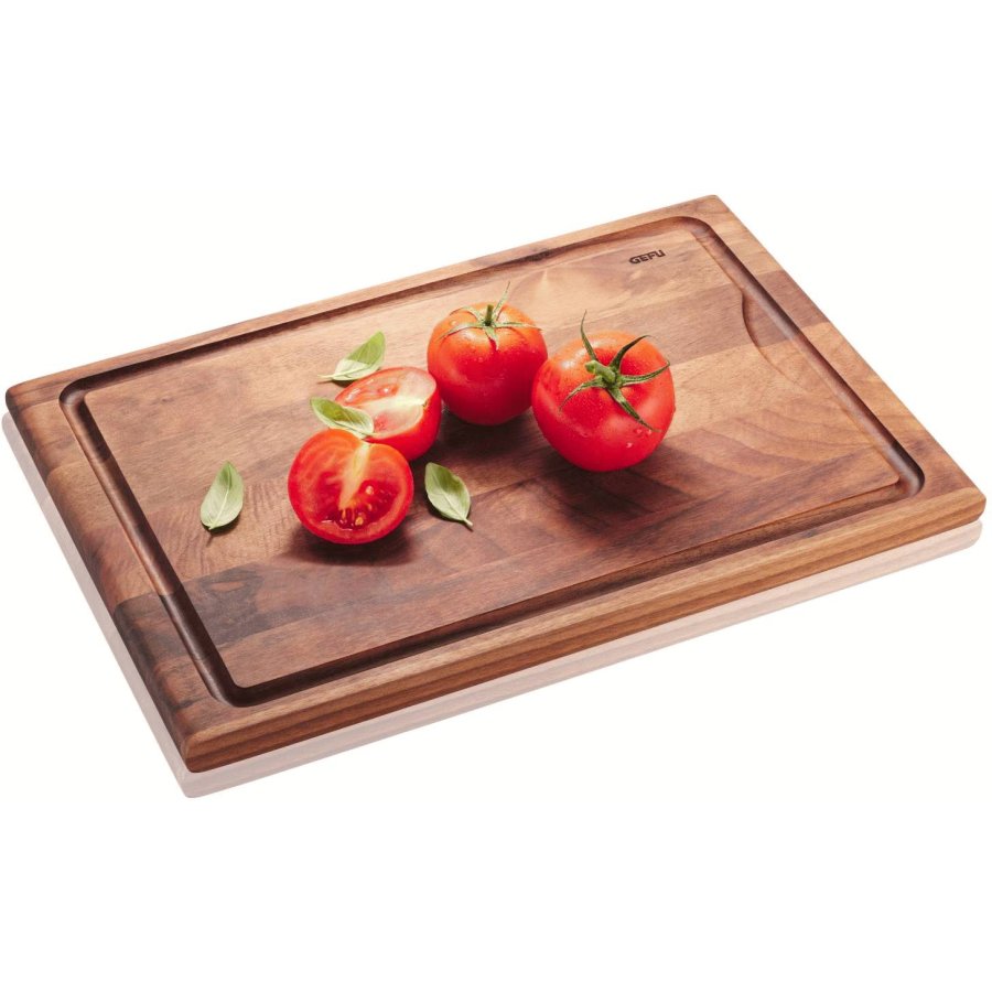 GEFU Enno Schneidebrett mit Saftrille 25x37 cm, Walnussbaum