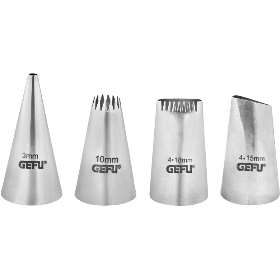 GEFU DECORE Tylles�t Til Spr�jtepose 4 Dele, Rustfrit St�l