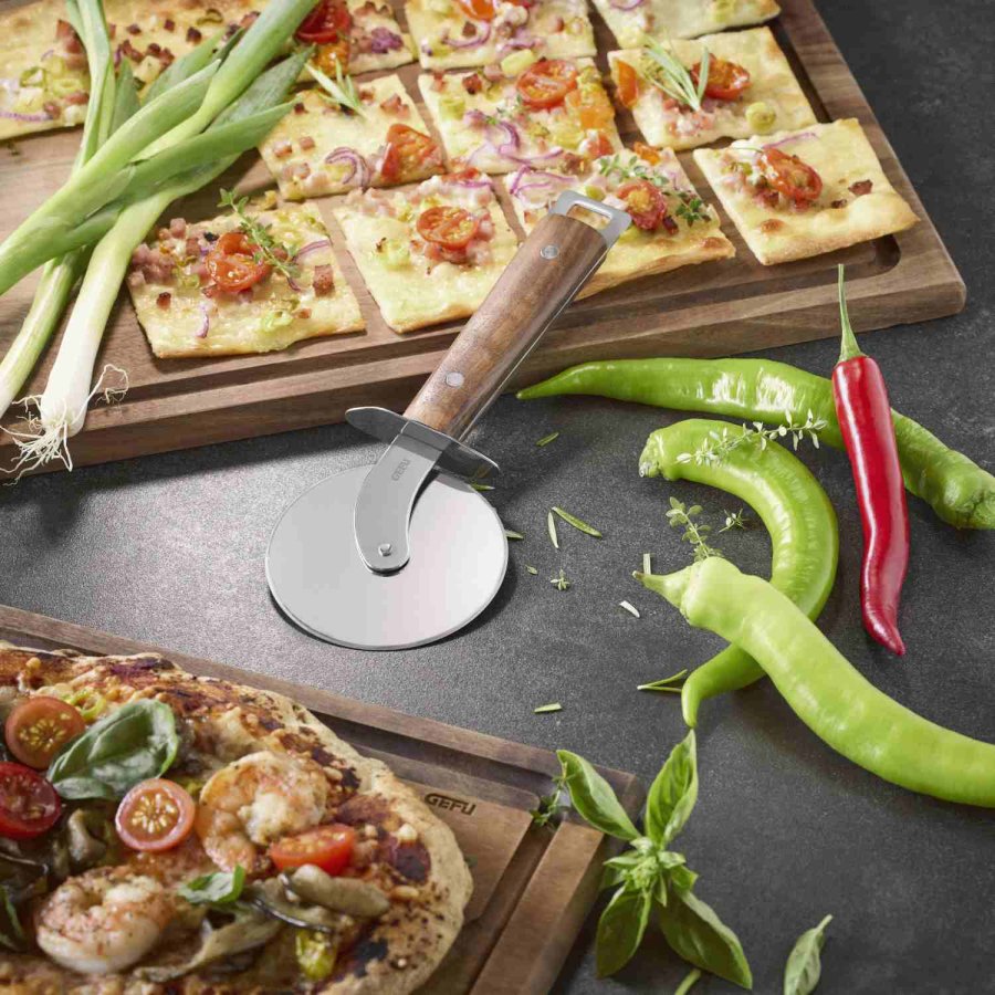 GEFU MADERO Pizzasnijder 22,5 cm, Roestvrij Staal