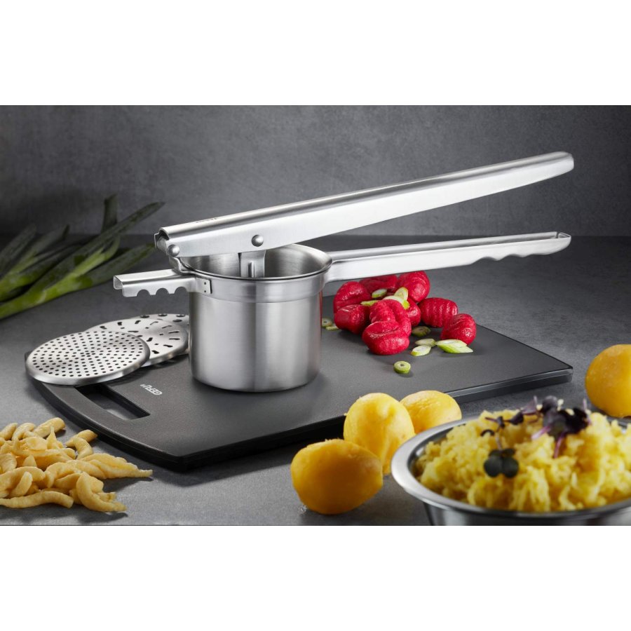 GEFU Prenso Kartoffel- und Saftpresse 31,5 cm, Stahl